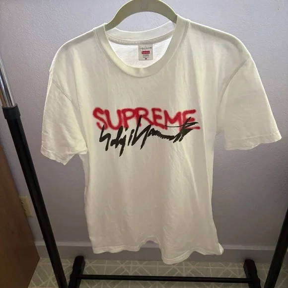 SUPREME x YOHJI YAMAMOTO sz M White Cotton Tshirt Short Sleeve Tee - Picture 1 of 9